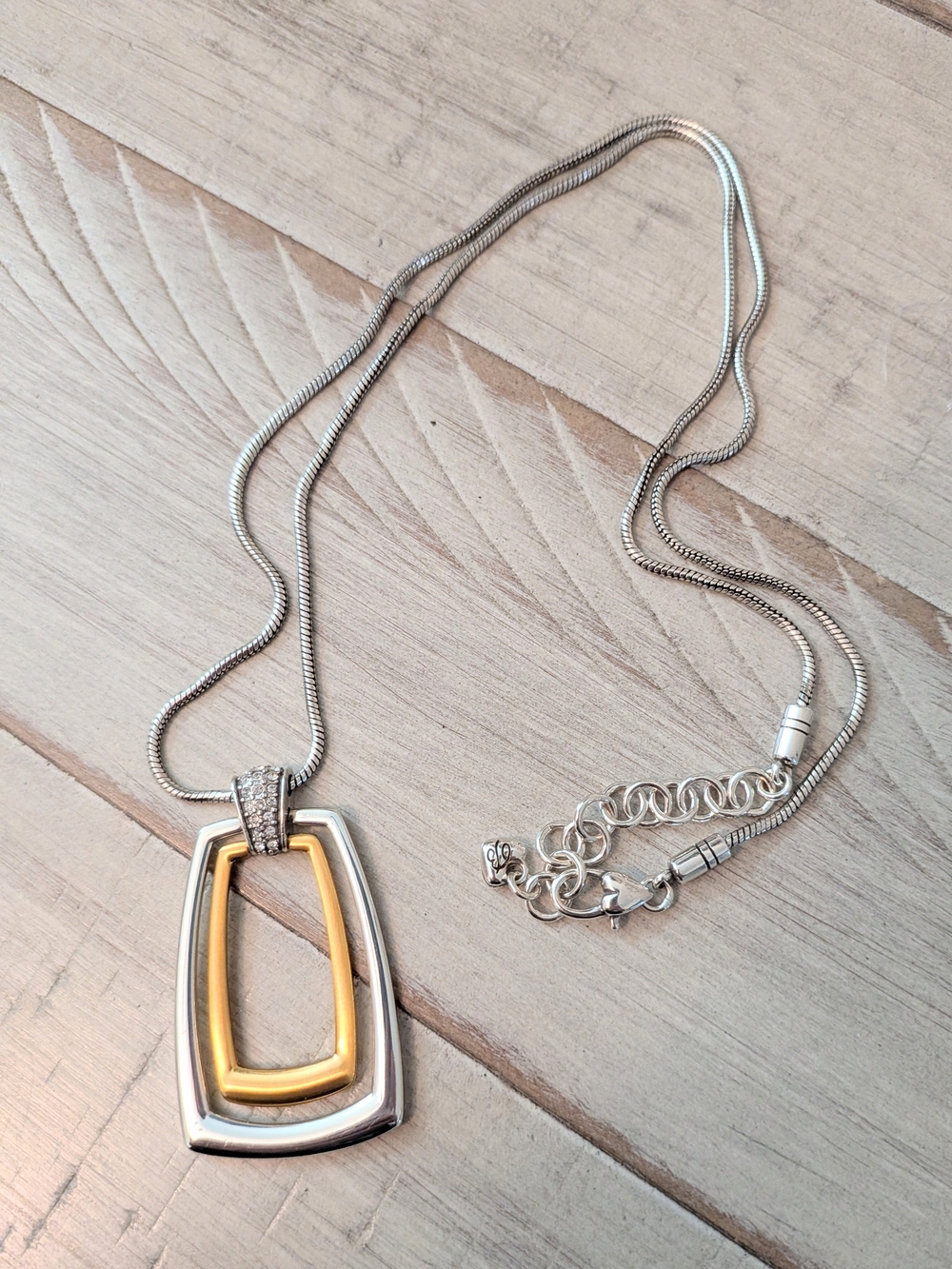 Brighton Meridian Swing Linx two-tone necklace
